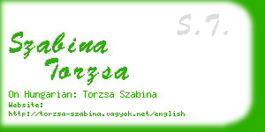 szabina torzsa business card